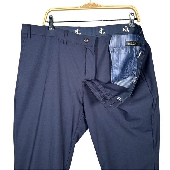 RALPH LAUREN Tailored Performance Stretch Slim Straight Pants - Picture 8 of 12